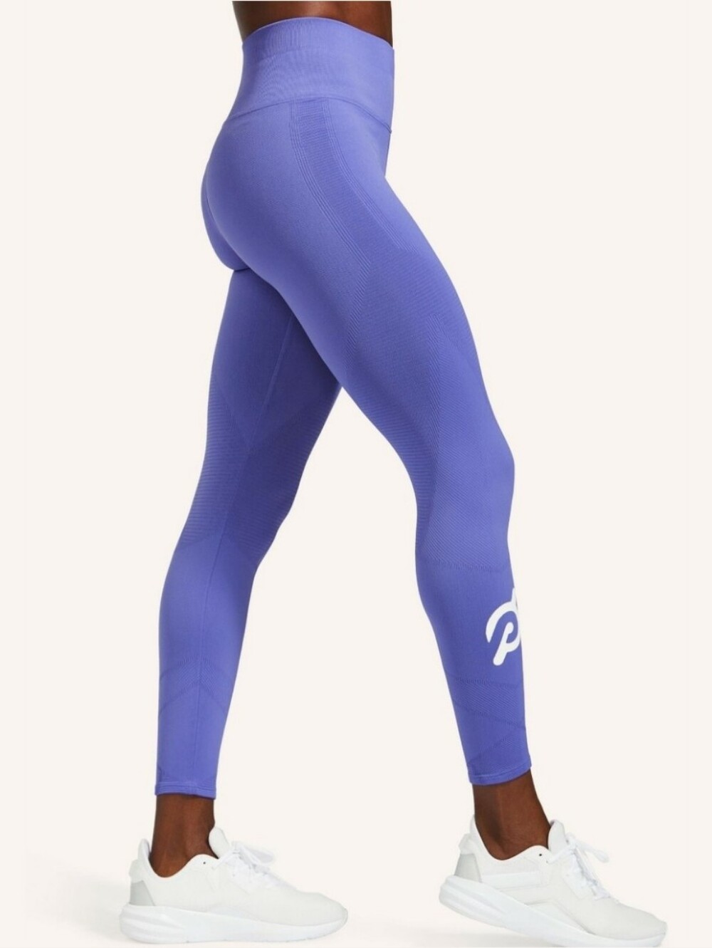 Peloton x NUX Shapeshifter Blue High Rise Ribbed Seamless 7/8 Leggings